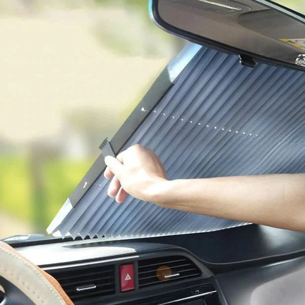 CAR RETRACTABLE WINDSHIELD SUN SHADE COVER