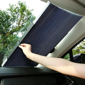 CAR RETRACTABLE WINDSHIELD SUN SHADE COVER